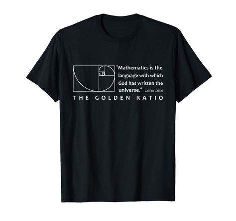 PRICES MAY VARY. Solid colors: 100% Cotton; Heather Grey: 90% Cotton, 10% Polyester; All Other Heathers: 50% Cotton, 50% Polyester Imported Pull On closure Machine Wash This cute Golden Ratio Spiral t-shirt is perfect for mom, dad, son, daughter, or husband, wife who love Fibonacci numbers, geometry, algebra, mathematics to wear daily This fun science tee shirt is great science present for mathematicians, scientists, math teachers, math students, or teens, boys, girls, friends who are math geeks Science Tee Shirts, Golden Ratio Spiral, Fibonacci Golden Ratio, Cool Math, Math Shirts, Creative T Shirt Design, Science Shirts, Golden Ratio, Fun Science