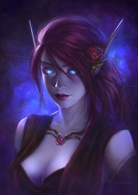 ArtStation - Elf, Tatiana Hordiienko Void Elf, Blood Elf, Elves Fantasy, Elf Art, Warcraft Art, Night Elf, Dark Elf, Wow Art, Art Station