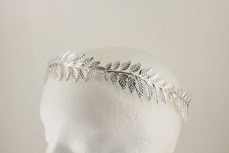 Silver Gold Laurel Leaf headband crown Leaves by FunFashionAccess Laurel Crown, Leaf Headband, Crystal Garland, Headband Crown, Crown Silver, Leaf Crown, Fairy Crown, Leaves Headband, Laurel Leaf