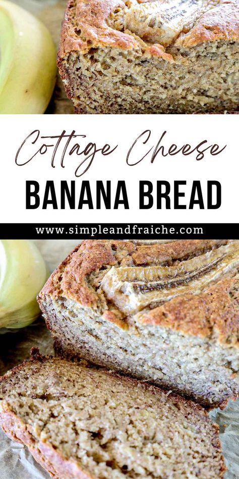 Cottage Cheese Banana Bread combines the creamy goodness of cottage cheese with sweet ripe bananas, resulting in a moist, protein-packed loaf. Ready in just over an hour, this easy-to-make bread will become your new go-to recipe for using up those overripe bananas while sneaking in some extra protein. Cottage Cheese Banana Bread, Banana Cottage Cheese, Cottage Cheese Banana, Cottage Cheese Bread Recipe, Cottage Cheese Bread, Cottage Cheese Recipes Healthy, Banana Recipes Overripe, Fall Favorites Recipes, Quick Smoothies