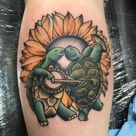 Ryan Froman on Instagram: “Terrapin station tattoo. #holdfasttat2 #allintattoocompany #albanyoregon #terrapinstation #gratefuldead #gratefuldeadtattoo #tortoisetattoo…” Dead Tattoo Ideas, Gd Tattoo, Grateful Dead Tattoo, Holding A Guitar, Tortoise Tattoo, Two Turtles, Terrapin Station, Dead Tattoo, Jack Tattoo