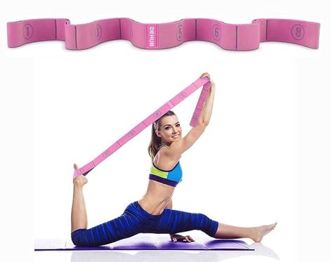 Multi-Loop for Physical Therapy, Yoga, Dance & Gymnastics Exercise & Flexible Pilates Elastic Stretch Band Yoga Strap Stretches, Strap Stretches, Band Exercise, Pilates Stretches, Stretch Strap, Yoga Stretching, Dance Gymnastics, Yoga Strap, Yoga Dance