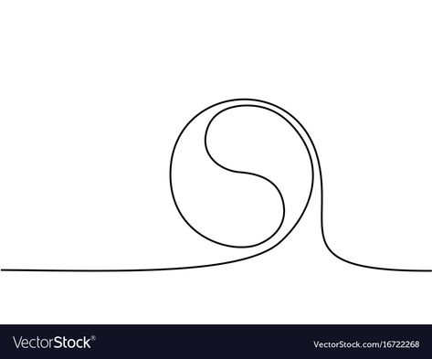 Yin Yang Line Art, Minimalist Yin Yang Tattoo, Fine Line Yin Yang Tattoo, Yin And Yang Minimal Tattoo, Yin Yang Minimalist, Yin Yang Logo Design Ideas, Yin Yang Illustration, Ying Yang Tattoo, Yin Yang Symbol