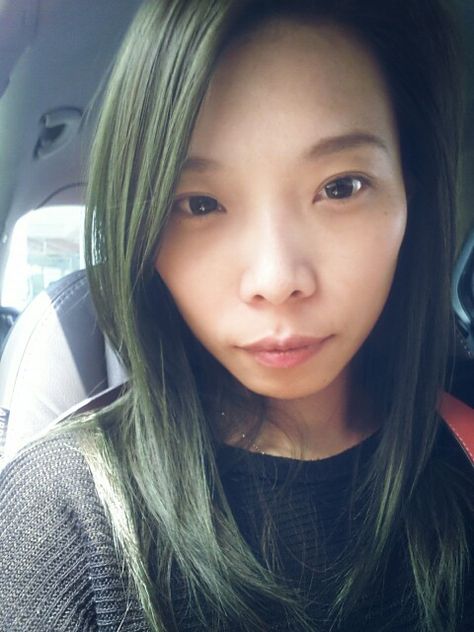 No bleaching, just hair dye.. green Hair Dye Green, Hair Dye, Dyed Hair, Bleach, Dye, Makeup, Green, Hair, Beauty