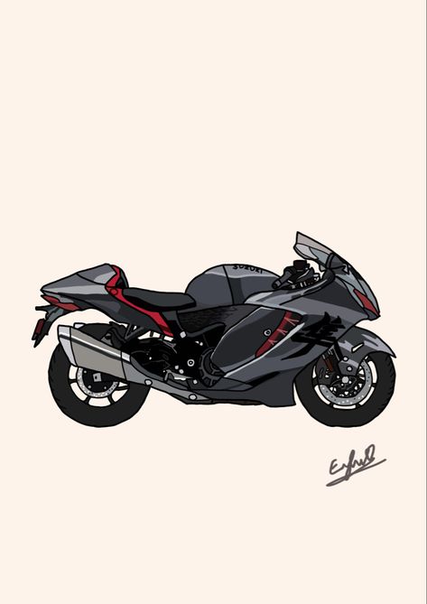 #motorcycle #drawing #suzuki #bike #hayabusa Hayabusa Drawing, Motos Aesthetic, Suzuki Bike, Hayabusa Motorcycle, Bike Wallpaper, Suzuki Bikes, Motorcycle Drawing, Bike Sketch, Bike Aesthetic