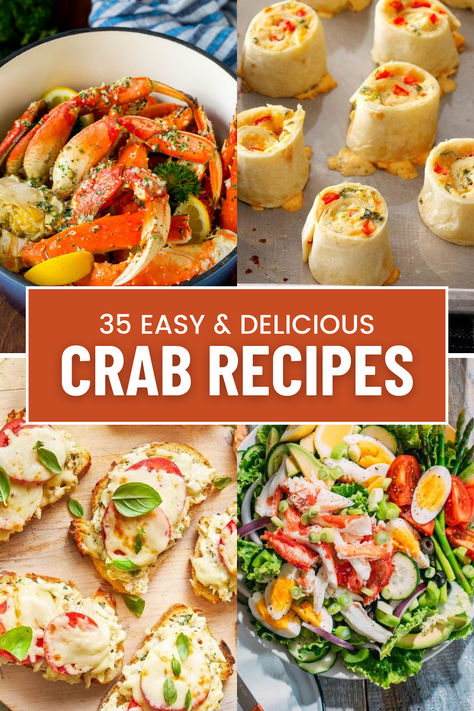 In our ultimate ode to crab meat, we’ve rounded up a whopping 35 easy crab recipes that are not only rich and flavorful but also good for you as well. Whether you choose to use fresh, frozen or canned, this list has your breakfast, lunch, snack or dinner cravings completely covered! Crab Crescent Rolls, Crab Leftover Recipes, Blue Crab Meat Recipes, Crab Dishes Dinners, Fresh Crab Recipes, Crab Meat Recipes Easy, Crab Appetizer Recipes, Crab Sliders, Can Crab Meat Recipes