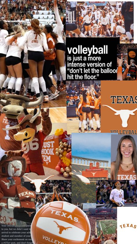 Texas Volleyball, Ut University, Volleyball Wallpaper, Ut Longhorns, College Vision Board, Longhorns Football, Texas Life, Volleyball Inspiration, Ut Austin