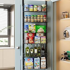 Over The Door Spice Rack, Door Pantry Organizer, Pantry Door Organizer, Door Spice Rack, Spice Rack Storage, Hanging Spice Rack, Kitchen Pantry Doors, Pantry Organizer, Over The Door Organizer