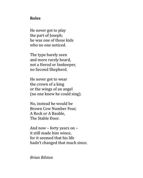 Brian Bilston on X: "Today’s poem is called ‘Roles’. https://t.co/uXuBuUszJ2" / X Book Quotes, Poetry, Quotes, Books