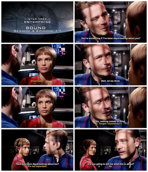 STAR TREK ENTERPRISE - "Bound" Season 4 Episode 17 | Trip Tucker and T'Pol Trip Tucker, Connor Trinneer, Star Trek Funny, Star Trek Enterprise, Season 4, Star Trek, Over The Years, Star Wars, Tv Shows