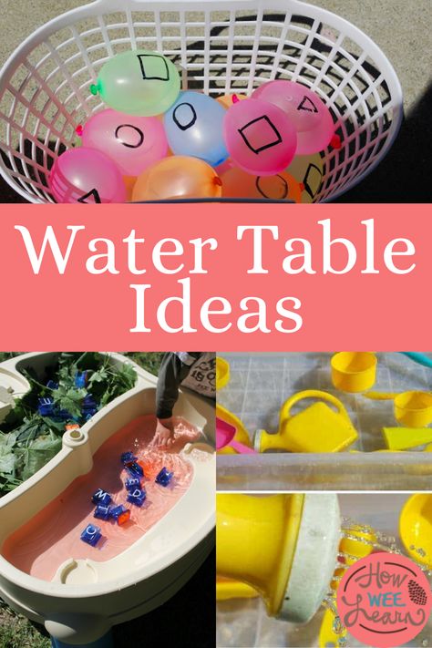 Water Table Kindergarten, Water Table Activities Preschool, Preschool Water Table Ideas, Water Table Ideas For Preschoolers, Waterplay Ideas, Water Table Ideas, Water Play Ideas, Outdoor Water Play, Toddler Water Table