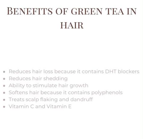 A U D I on Instagram: “Green Tea has so many benefits for our natural hair. I like to warm up 8 ounces of water for one minute. Then I soak the green tea bag in…” Tea For Hair, Green Tea Hair Growth, Green Tea Hair, Green Tea For Hair, Dht Blockers, Green Tea Bags, Green Tea Benefits, Soften Hair, Hair Shedding