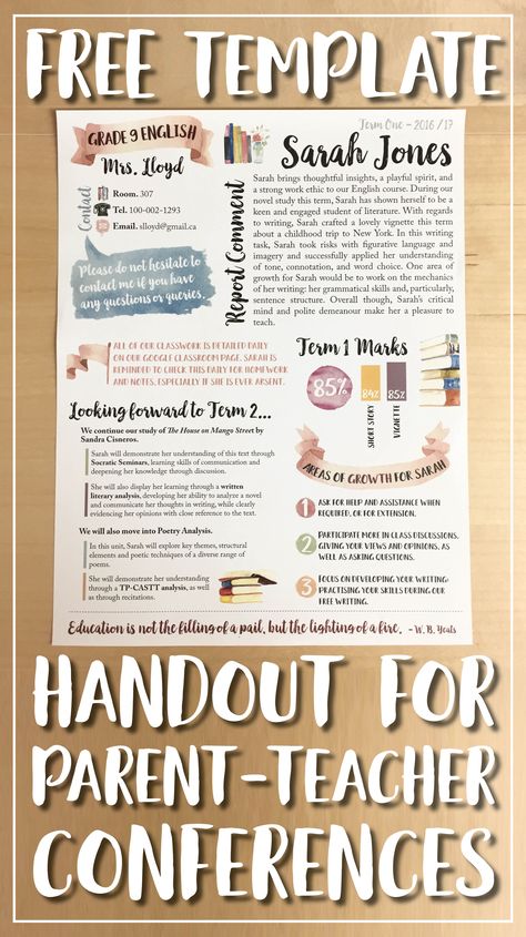 Read this blog post filled with tips and advice for parent-teacher conferences and grab this free template! Parent Teacher Communication, Back To School Night, Teacher Conferences, Parent Teacher Conferences, Parent Teacher, Meet The Teacher, Teacher Organization, Newsletter Design, Beginning Of School