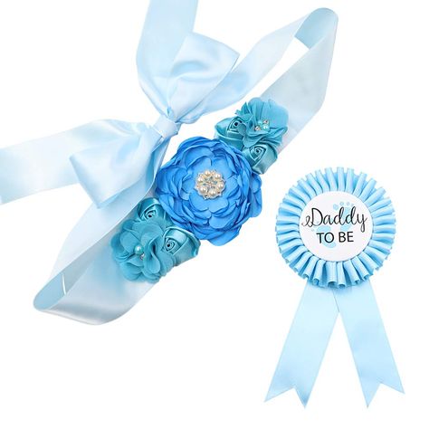 Boy Pregnancy, Belly Belt, Baby Shower Sash, Maternity Sash, Sky Blue, Baby Shower, Shower, Blue