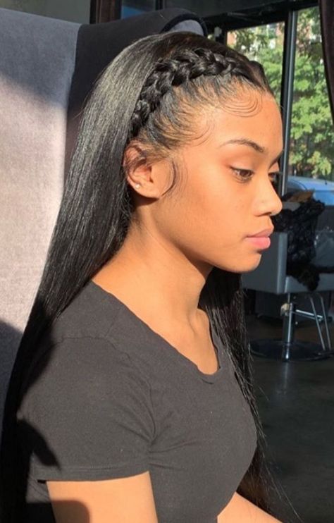 Wigs Straight, Baby Hairs, Lace Front Human Hair Wigs, Black Curly Hair, Lace Front Human Hair, Hair Straight, Relaxed Hair, Baddie Hairstyles, Hairstyles For School