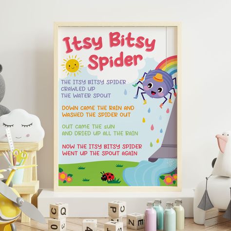 Incy Wincy Spider Party Decorations | Kids Party Ideas Itsy Bitsy Spider Birthday Party, Spider Birthday Party, Incy Wincy Spider, Spider Party, Lyrics Poster, Itsy Bitsy Spider, Perfect Birthday Party, Kids Party Decorations, Party Sign