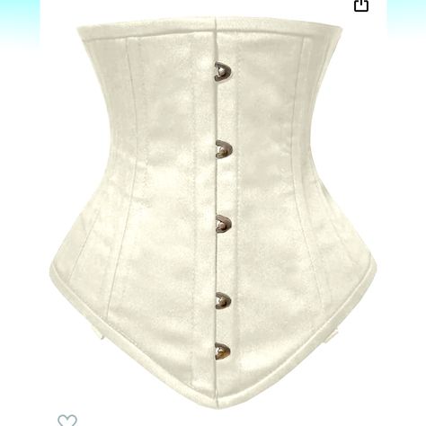 Stew Boned Corset. Color Is White. Brand New Looking But Only Has Tag On The Outside Of The Bag It Was Sold In. Size Medium Corset Partially Lined Underbust Corset, Elegant Underbust Corset Partially Lined, Elegant Fitted Beige Corset Belt, Elegant White Underbust Corset Belt, Hotd Dresses, Silver Corset, Corsets Fashion, Angel Halloween, Beige Bodysuit