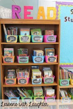 Classroom Library Organization Classroom Library Organization, Classroom Tour, Library Organization, First Year Teaching, Organizational Ideas, Classroom Organisation, 3rd Grade Classroom, New Classroom, Teacher Organization