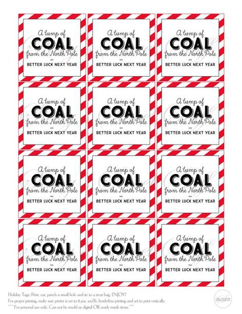 Coal Christmas Tag, Christmas Tag, PrintableTag, Printable Christmas, Coal, Coal Tag, Funny Christmas Gift, Gag Gift, DIY, INSTANT DOWNLOAD Coal For Christmas, Coal Christmas, Birthday Scripture, Funny Christmas Tags, Saran Wrap Game, Sister Christmas Presents, Christmas Coal, Its Christmas Eve, Inexpensive Christmas