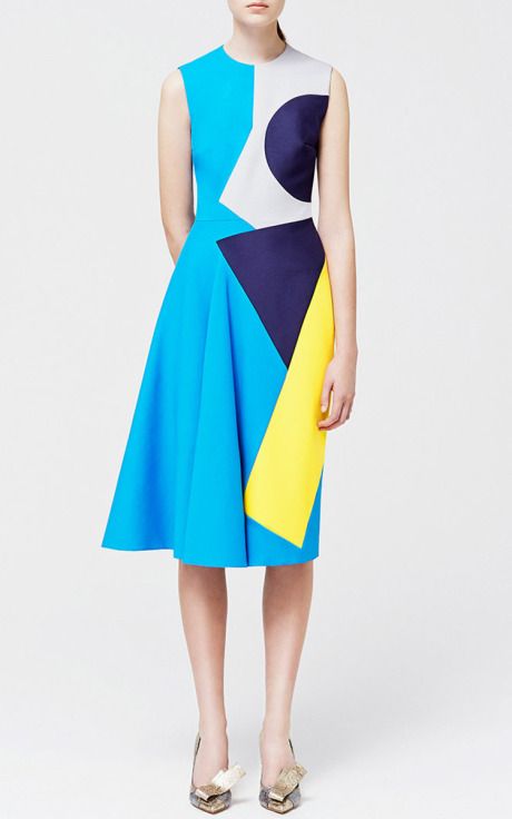 Geometric dress by ROKSANDA Mode Prints, Roksanda Ilincic, Geometric Fashion, K Fashion, Casual Styles, Colorblock Dress, 2015 Fashion, Fashion Kids, Looks Style