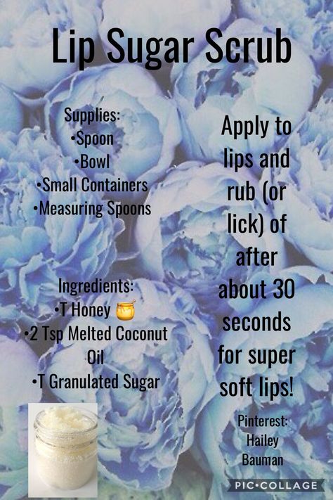 Home Made Lip Scrub, Siren Lips, Diy Bath Salts With Essential Oils, Honey Lip Scrub, Diy Lip Scrub, Diy Body Scrub Recipes, Diy Sugar Scrub Recipe, Lip Scrub Recipe, Scrub Diy