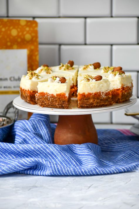 Gajar Halwa Cheesecake – The Table Of Spice Gajar Halwa Cheesecake, Gajar Halwa Recipe, Indian Cheesecake, Gajar Halwa, Easy Indian Dessert, Dal Fry, Gajar Ka Halwa, Cheesecake In A Jar, Indian Dessert