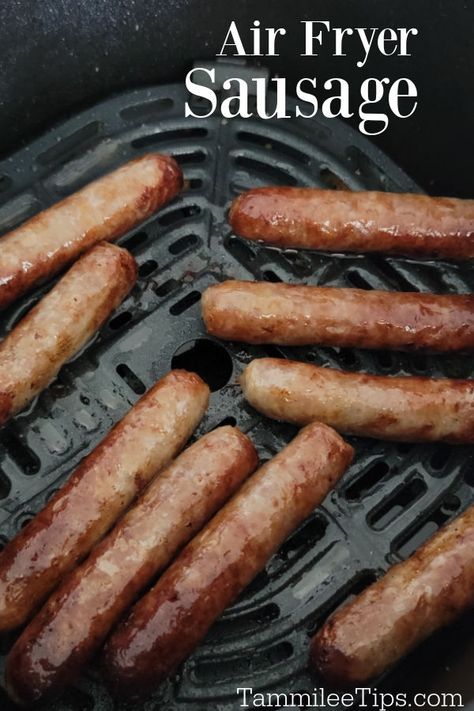 Easy Air Fryer Sausage Links perfect for breakfast or any time of the day! The air fryer makes it easy to cook the perfect breakfast sausage. Chili Cheese Hot Dog, Whole Lotta Yum, Breakfast Sausage Links, Italian Sausage Recipes, Sausage Links, Hot Dog Recipes, Air Fryer Dinner Recipes, Air Fryer Recipes Easy, Air Fryer Recipes Healthy