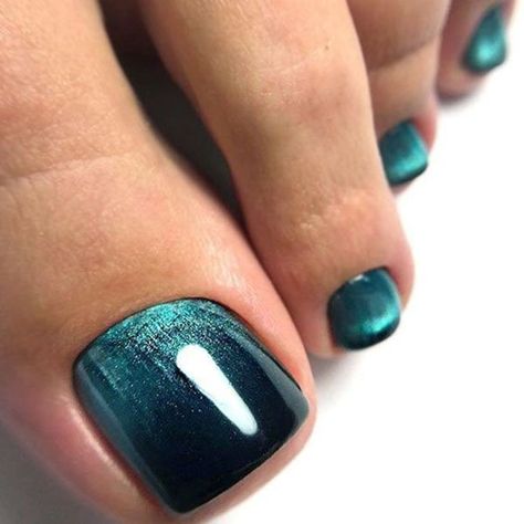 Pedicure Designs Toenails, Eye Nail Art, Toe Nail Color, Pretty Toe Nails, Cute Toe Nails, Pedicure Designs, Blue Nail, Cat Eye Nails, Colorful Nail Designs