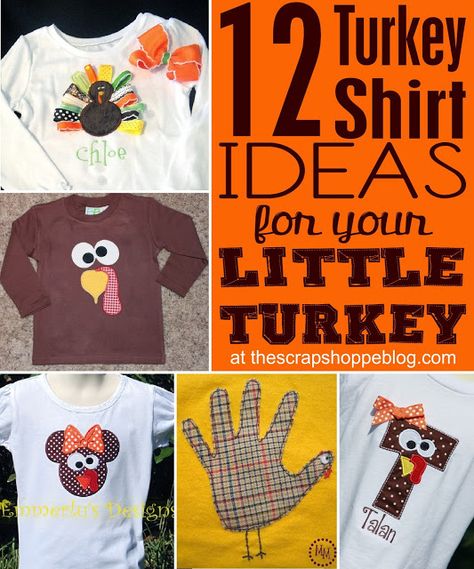 The Scrap Shoppe: 12 Turkey Shirt Ideas for Your Little Turkeys #thanksgiving #traditions Turkey Shirt Ideas, Thanksgiving Handprint, Holiday Shirt Ideas, Ideas For Thanksgiving, Diy Turkey, Turkey Trot, Turkey Shirts, Diy Thanksgiving, Thanksgiving Fun