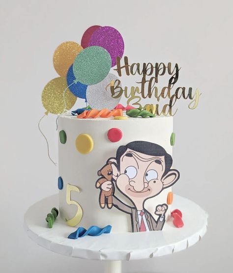 Dottie May Bakes | Katie | Mr bean 🎈 Seen this design a fair few times on here so not sure who the original poster was. . . . . . #charactercakes #themedcake… | Instagram Mr Bean Party Theme, Mr Bean Cakes For Boys, Mr Bean Cake Birthdays, Mr Bean Cake, Mr Bean Birthday, Bunny Birthday Cake, Bean Cake, Cake For Husband, Birthday 5