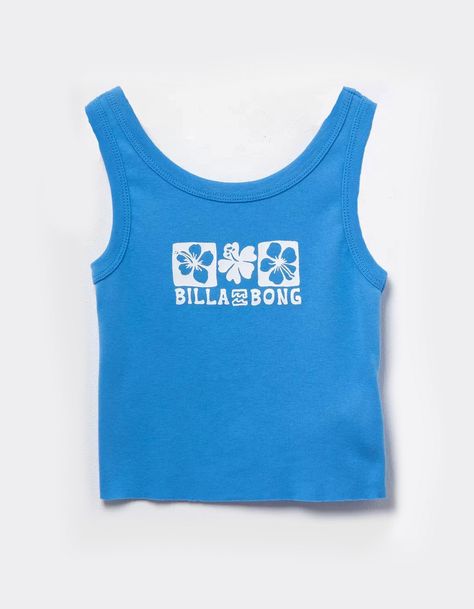 Billabong Sea Ya Later Cropped Tank Top. Graphic Screened On Front. Round Neckline. Raw Edge Hem. Cropped Length. 100% Cotton. Machine Wash. Imported. | Billabong Sea Ya Later Girls Cropped Tank Top Beachy Tank Tops, Cute Summer Stuff, Billabong Tees, Beachy Fits, Beachy Clothes, Cute Tops For Teens, Tank Tops For Summer, Tank Top Graphic, Colorful Tops