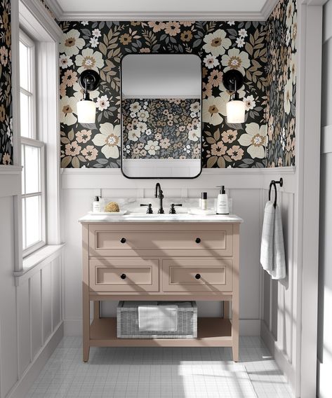 Bold wallpaper bathroom