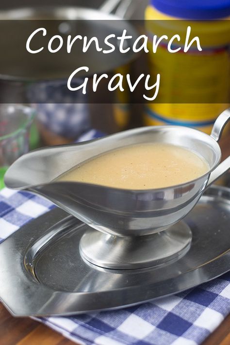 Cornstarch Gravy is quick and a great option when you don't have drippings or are keeping things gluten-free. #gravy #cornstarch #sauce #glutenfree via @cookthestory Cornstarch Gravy, Gravy Without Drippings, Gravy Turkey, Make Ahead Gravy, Homemade Brown Gravy, Turkey Gravy From Drippings, Thicken Gravy, Homemade Gravy Recipe, Thanksgiving Gravy