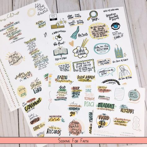 Lds Stickers Printable, Scripture Stickers Printable, Bible Stickers Printable Free, Faith Stickers Free Printable, Christian Stickers Free Printable, Lds Stickers, Free Printable Scripture, Bible Journal Stickers, Scripture Stickers