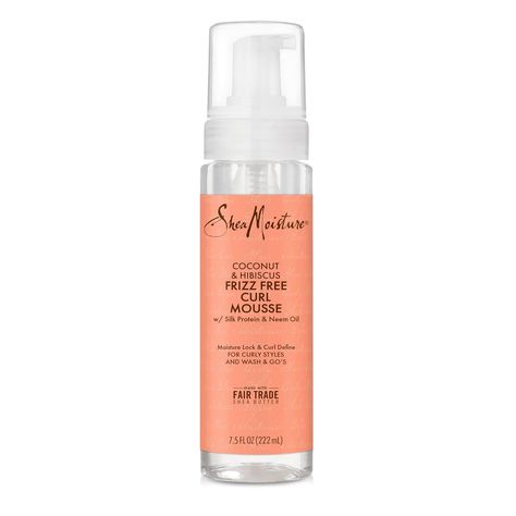 SheaMoisture Curl Mousse Coconut and Hibiscus for Frizz Control Styling Mousse with Shea Butter 7.5 oz Coconut Hibiscus, Enhance Natural Curls, Curl Mousse, Dry Frizzy Hair, Frizz Free Curls, Styling Mousse, Curl Definition, Shea Moisture, Raw Shea Butter