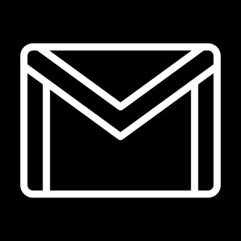 Black Gmail App Icon, Gmail Logo, Whatsapp Logo, Email Icon, App Store Icon, Black And White Instagram, Black App, Instagram Emoji, Doodle Icon