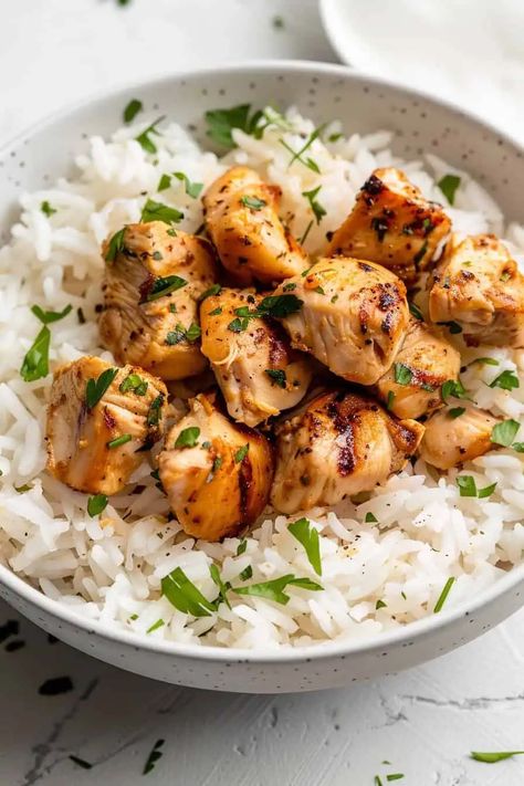 Chili Lime Chicken with White Rice - BeCentsational Chili Lime Chicken And Rice, Cilantro Lime Rice Meal, Cilantro Lime Rice And Chicken, Chicken With White Rice, Fluffy White Rice, Quick Chicken Breast Recipes, 2024 Meals, White Rice Recipes, Chili Lime Chicken