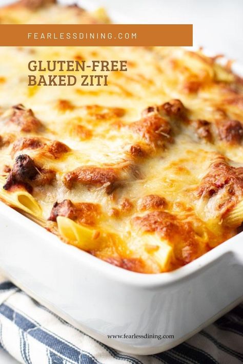 Gluten Free Ziti, Gluten Free Pasta Casserole, Gluten Free Baked Ziti, Gluten Free Pasta Bake, Gluten Free Pasta Dinner, Baked Ziti Casserole, Ziti Casserole, Gluten Free Casserole Recipes, Gluten Free Pasta Dishes