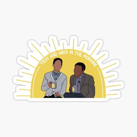 Abed Community Stickers | Redbubble Troy And Abed In The Morning, Community Tv Series, Troy And Abed, Community Tv Show, Community Tv, Community Show, Community Series, Tv Time, Childish Gambino