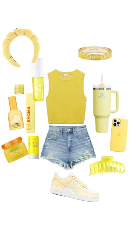 Yellow Summer Outfits, Yellow Outfit, Cute Summer Outfits, Outfit Inspirations, Summer Outfits, Yellow, Outfit Inspo, Quick Saves, Clothes