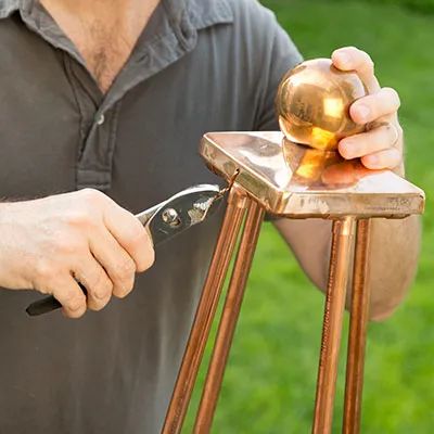 How to Build a Copper Trellis - This Old House Obelisk Trellis Diy How To Build, Deck Gardening, Copper Trellis, Large Trellis, Obelisk Trellis, Florida Garden, Landscaping With Large Rocks Natural, Court Yard, Arbors Trellis