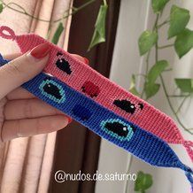 Disney Hawaii, Stitch Bracelet, Lilo And Stitch Drawings, Knots Diy, Lilo Y Stitch, Stitch Drawing, Bracelets Patterns, Stitch And Angel, Diy Bracelets Patterns