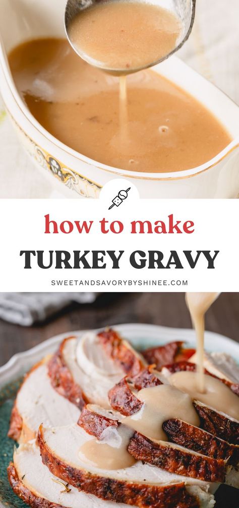 This homemade gravy recipe is the best way to add flavor to your Thanksgiving turkey and mashed potatoes! With my foolproof method, it comes together in minutes and is rich, savory, and perfectly thick. Homemade Gravy For Mashed Potatoes, Turkey And Mashed Potatoes, Homemade Turkey Gravy, Making Turkey Gravy, Homemade Gravy Recipe, Gravy For Mashed Potatoes, Turkey Gravy Recipe, How To Make Gravy, How To Make Turkey