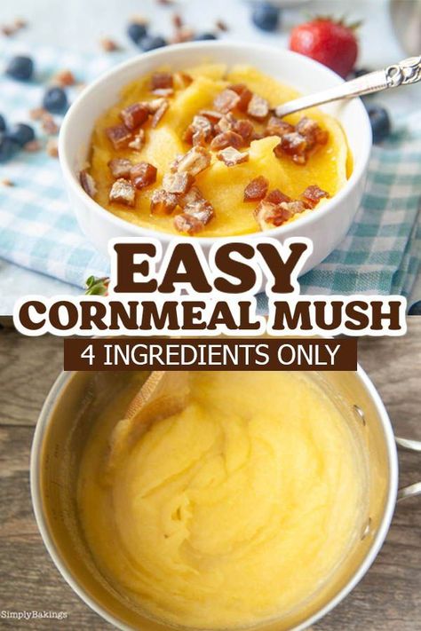 Mush Recipe Cornmeal, Cornmeal Recipes Easy, Uses For Cornmeal, Corn Mush Recipe, Corn Meal Mush Recipe, Cornmeal Mush Recipe, Mush Recipes, Bougie Breakfast, Uc Recipes