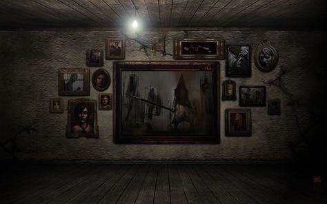 Silent Hill - the pic-room by ~Cerberus071984 on deviantART Akira Yamaoka, Silent Hill Game, Silent Hill Art, Pyramid Head, Silent Hill 2, Rpg Map, Free Desktop Wallpaper, 4 Wallpaper, Silent Hill