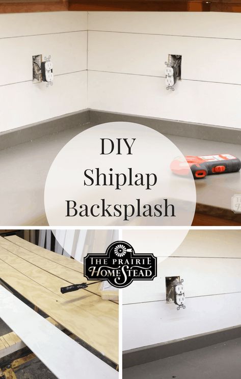 Shiplap Kitchen Backsplash, Kitchen Backsplash Ideas Farmhouse, Farmhouse Kitchen Diy, Kitchen Renovation Diy Ideas, The Prairie Homestead, Shiplap Kitchen, Prairie Homestead, Farmhouse Kitchen Backsplash, Shiplap Backsplash