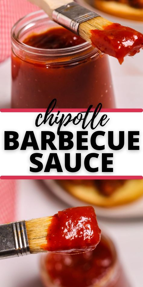 Chipotle BBQ Sauce is the perfect balance of spicy and sweet. This easy barbecue sauce comes together quickly and adds so much flavor. Easy Barbecue Sauce, Chipotle Bbq Sauce Recipe, Barbeque Sauces, Pepper Bbq Sauce, Healthy Sauce Recipes, Chipotle Bbq Sauce, Barbecue Sauces, Bbq Sauce Ingredients, Chicken Sauce