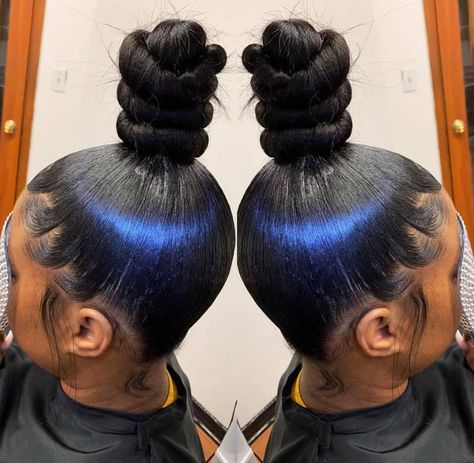 Weave Buns For Black Women, 3part Ponytail, Up Ponytail Hairstyles Black Women, Ponytail Updo For Black Women, Knot Ponytail Black Hair, Knot Bun Hairstyles For Black Women, Ponytail Hairstyles For Black Women High, Updo Ponytail Hairstyles Black Hair, Parking Gel Hair Styles For Ladies