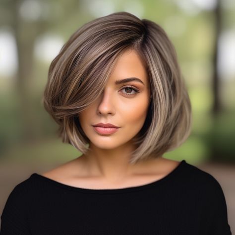 Medium Length Lob With Layers, 2024 Bob Hair Trends, Chin Length Bob Hairstyles, Bob Hairstyle Ideas, Ash Blonde Hair Colour, Amazing Hairstyles, Chin Length, Hairstyles For Girls, Chin Length Hair