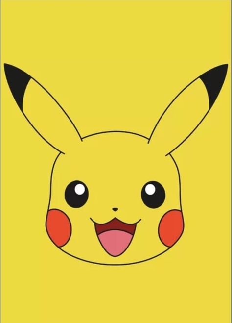 Pikachu Template Printable, Pikachu Face Template, Pikachu Template, Pikachu Printable, Pikachu Face, Pokemon Faces, Pokemon Birthday Cake, Face Template, Pikachu Wallpaper